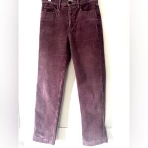 LOFT Purple Corduroy Trousers